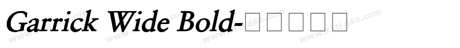 Garrick Wide Bold字体转换